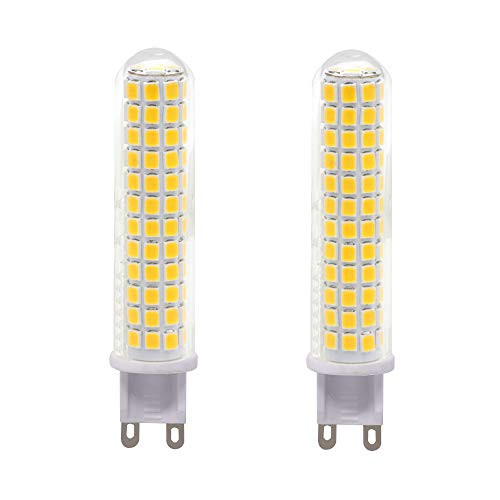 G9 led Light Bulb 100W Halogen Bulbs Equivalent, 1200lm, G9 bin-pins Base 110V 120V 130V Input led Bulbs Replacement, Pack of 2 (Warm White 3000K)