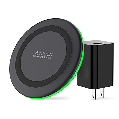 Yootech Wireless Charger, Qi-Certified 10W Max Wireless Charging Pad with QC3.0 AC Adapter, Compatible with iPhone 11/11 Pro/11 Pro Max/XS MAX/XR/XS/X/8,Samsung Galaxy Note 10/S10/S9,AirPods Pro Yootech Wireless Charger, Qi-Certified 10W Max Wireless Charging Pad with QC3.0 AC Adapter, Compatible with iPhone 11/11 Pro/11 Pro Max/XS MAX/XR/XS/X/8,Samsung Galaxy Note 10/S10/S9,AirPods Pro