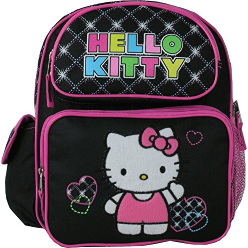 Hello Kitty Small Backpack - Sanrio Hearts Black New 813526