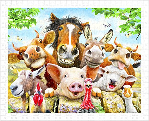 Pintoo - H2038 - Howard Robinson - Farm Selfie - 500 Piece Plastic Puzzle
