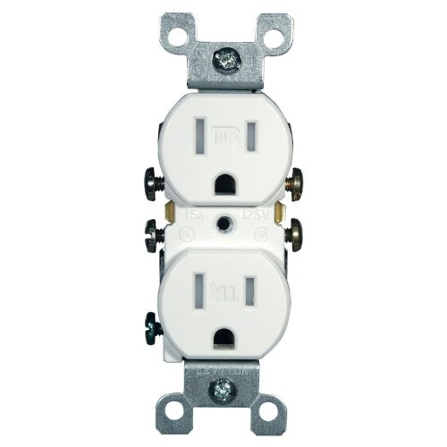 Leviton T5320-W 15A 125V Tamper Resistant, Duplex Receptacle, Residential Grade, Grounding, White (10 Pack) Leviton T5320-W 15A 125V Tamper Resistant, Duplex Receptacle, Residential Grade, Grounding, White (10 Pack)