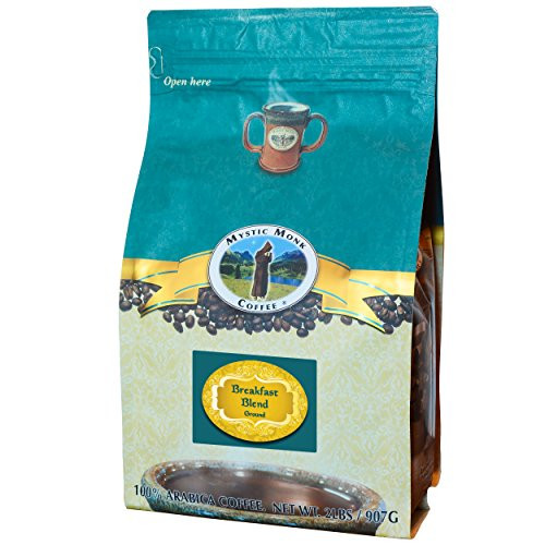 Mystic Monk Coffee: Breakfast Blend Ground Coffee (Medium Roast 100% Arabica Coffee) - 32oz Mystic Monk Coffee: Breakfast Blend Ground Coffee (Medium Roast 100% Arabica Coffee) - 32oz