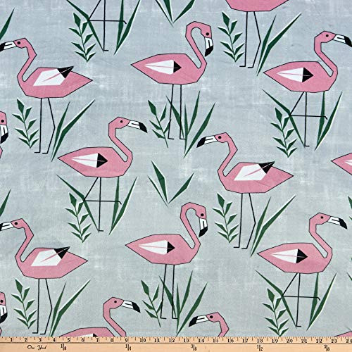 Shannon Fabrics Exclusive Shannon Premier Prints Digital Minky Cuddle Flamingo Cloud Fabric