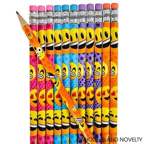 Emoji Pencil, 7.5-Inch, Pack of 96
