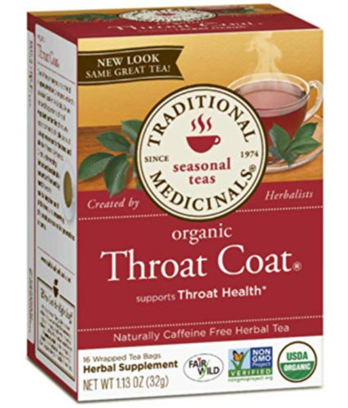 Traditional Medicinals Throat Coat, Seasonal Tea, Organic, 16 CT (Throat Coat, Pack - 3) Traditional Medicinals Throat Coat, Seasonal Tea, Organic, 16 CT (Throat Coat, Pack - 3)
