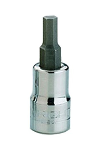 Wright Tool 32-03MM 3/8" Drive Hex Type Metric Socket with Bit, 3mm