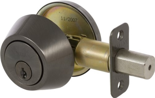 Delaney Hardware 200S-US15A -Single Cylinder Deadbolt Deadbolt single Cylinder Deadbolt, Antique Nickel