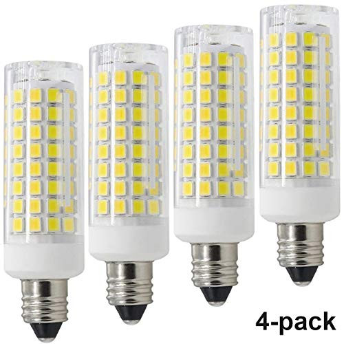 E11 Led Bulbs, 75W Halogen Replacement Lights, T4 /T3 JD e11, Dimmable, E11 Mini Candelabra Base, 850 Lumens AC110V/ 120V/ 130V (Daylight White)