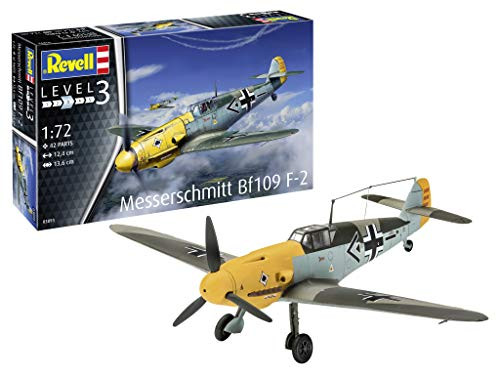Revell GmbH 03893 Messerschmitt Bf109 F-2 Plastic Model Kit, Grey Camouflage