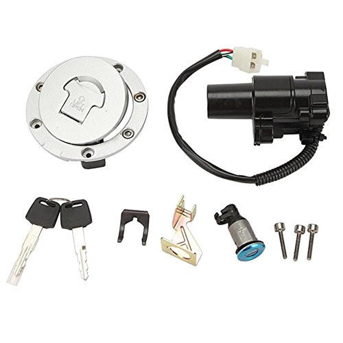 INNOGLOW Motorcycle Ignition Switch Key Fuel Gas Cap Cover Kit Seat Lock Key Set for Honda CBR600 CBR 600 F4 F4i