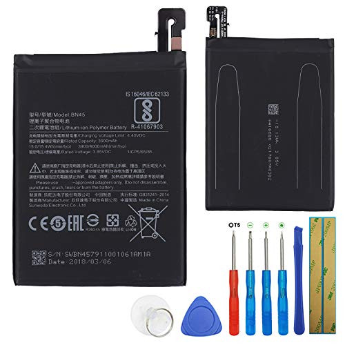 E-yiiviil BN45 Battery Replacement for Xiaomi Redmi Note 5 with Tools E-yiiviil BN45 Battery Replacement for Xiaomi Redmi Note 5 with Tools