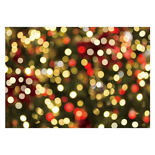 Funnytree 7x5ft Christmas Glitter Bokeh Halos Photography Backdrop Merry Xmas Winter Sparkle Neon Spots Background for Baby Shower Birthday Party Sparkle Selfie Portrait Photo Booth Studio Banner