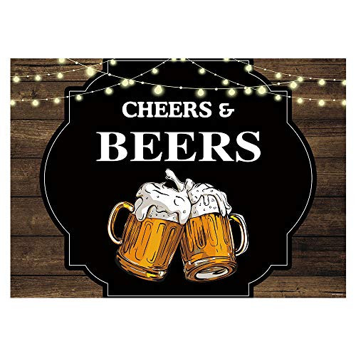 Funnytree 7x5FT Cheers and Beers Photography Backdrop for 30th 40th 50th Birthday Party Banner Rustic Glitter Wood Background Photo Booth Funnytree 7x5FT Cheers and Beers Photography Backdrop for 30th 40th 50th Birthday Party Banner Rustic Glitter Wood Background Photo Booth