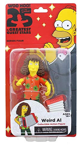 NECA The Simpsons 25 Greatest Guest Stars Series 4 Weird Al Yankovic Collectible Action Figure Season 19 Episode 11