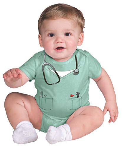 Rubie's My First Halloween Doctor Onesie Costume, Green, Newborn
