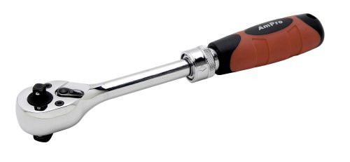 AmPro T19058 1/4" & 3/8" Dual-Drive Stubby Extendable Ratchet, 6 1/2" - 8 3/4"