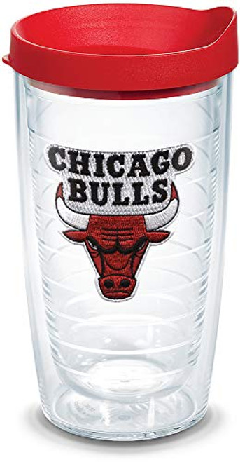 Tervis 1064559 NBA Chicago Bulls Primary Logo Tumbler with Emblem and Red Lid 16oz, Clear Tervis 1064559 NBA Chicago Bulls Primary Logo Tumbler with Emblem and Red Lid 16oz, Clear