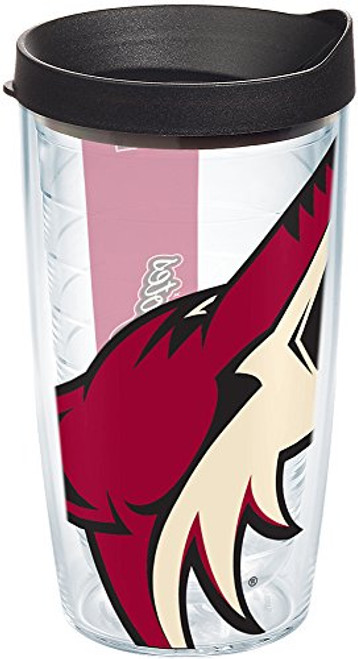Tervis 1105261 NHL Arizona Coyotes Colossal Tumbler with Wrap and Black Lid 16oz, Clear Tervis 1105261 NHL Arizona Coyotes Colossal Tumbler with Wrap and Black Lid 16oz, Clear