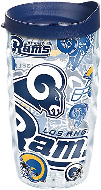 Tervis 1270877 NFL Los Angeles Rams All Over Tumbler with Wrap and Navy Lid 10oz Wavy, Clear Tervis 1270877 NFL Los Angeles Rams All Over Tumbler with Wrap and Navy Lid 10oz Wavy, Clear