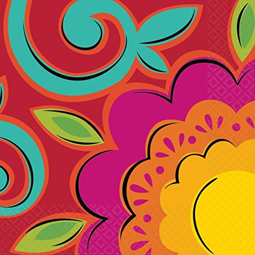 Fiesta Caliente Cinco de Mayo Party 2-Ply Luncheon Napkins Tableware, 36 Pieces, Made from Paper by Amscan