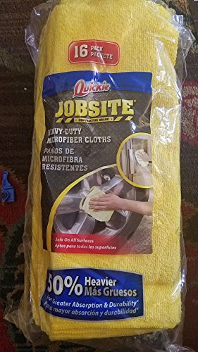 Quickie jobsite heavy duty microfiber cloths 16 pack. 14 inchx 14 inch