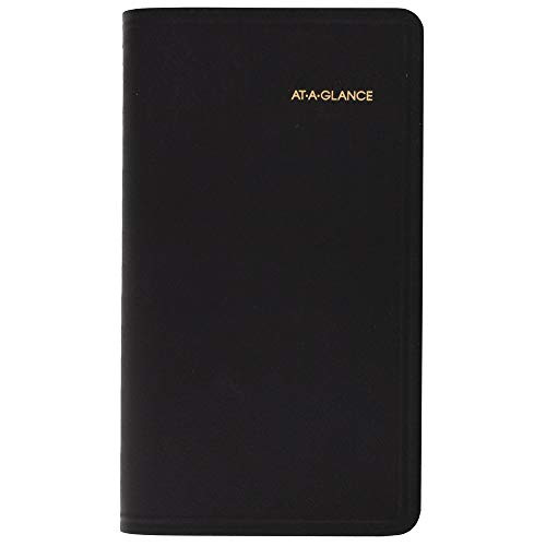AT-A-GLANCE 2020 Monthly Pocket Planner, 3-1/2" x 6", Pocket Calendar, Black (7006405)