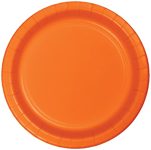 Creative Converting Celebrations 96 Count Dinner Plates, 9", Sunkissed Orange