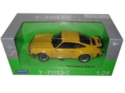 Welly 24043 1974 Porsche 911 Turbo 3.0 Yellow 1/24 Diecast Model Car Welly 24043 1974 Porsche 911 Turbo 3.0 Yellow 1/24 Diecast Model Car