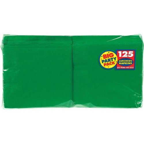 Amscan Big Party Pack 250 Count Luncheon Napkins, Green