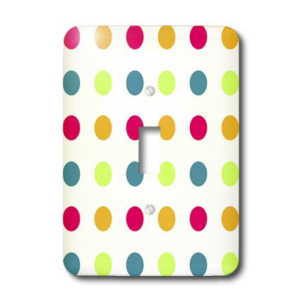 3dRose lsp_41123_1 Polka Dot Candy Single Toggle Switch