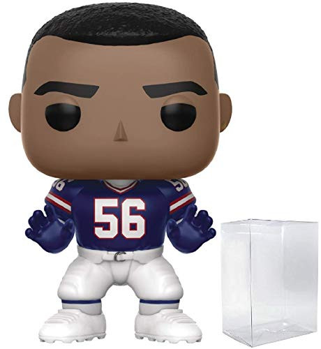 NFL Legends Lawrence Taylor Giants Throwback Pop! Vinyl Figure and (Bundled with Pop BOX PROTECTOR CASE)
