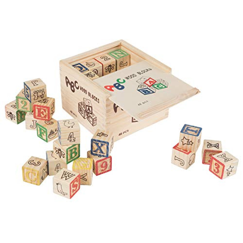 Hey! Play! ABC and 123 Wooden Blocks