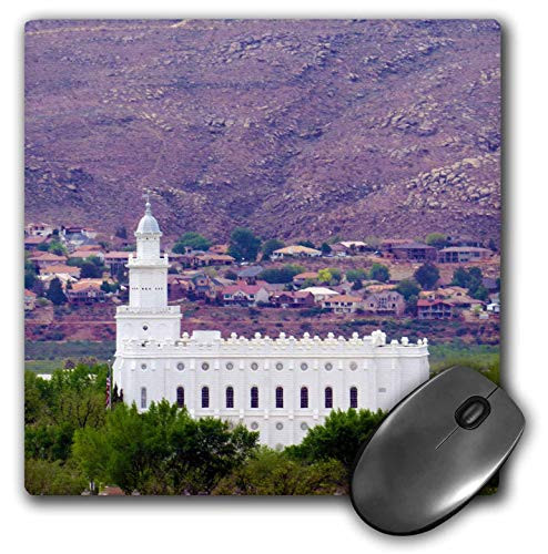 3dRose Mouse Pad The St. George Temple in Utah or House of The Lord for LDS People - 8 by 8-Inches (mp_255909_1)
