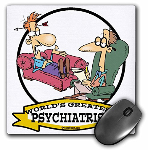 3dRose 8 x 8 x 0.25 Inches Funny Worlds Greatest Psychiatrist Occupation Job Cartoon Mouse Pad (mp_103480_1) 3dRose 8 x 8 x 0.25 Inches Funny Worlds Greatest Psychiatrist Occupation Job Cartoon Mouse Pad (mp_103480_1)