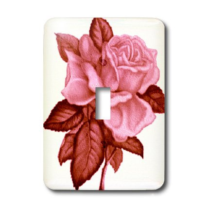 3dRose LLC lsp_11786_1 Rose Pink Tone Single Toggle Switch
