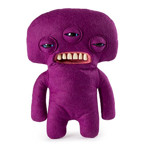 Fugglers  Funny Ugly Monster, 9 Annoyed Alien (Purple) Plush Creature with Teeth, for Ages 4 & Up