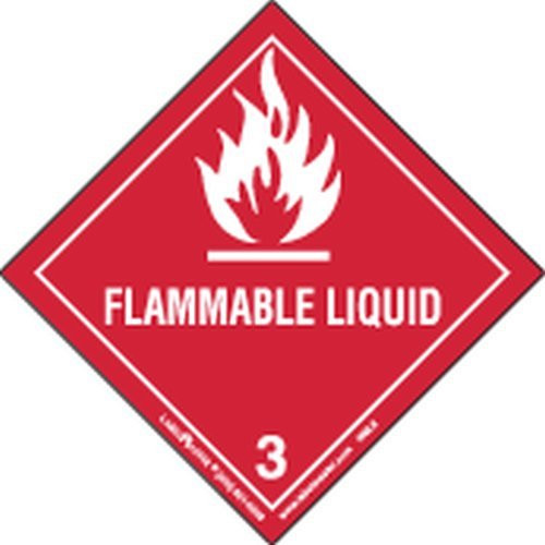 Labelmaster HMSL60S Flammable Liquid Worded Label, PVC-Free Film, Hazmat, 4" x 4" (Pack of 25) Labelmaster HMSL60S Flammable Liquid Worded Label, PVC-Free Film, Hazmat, 4" x 4" (Pack of 25)