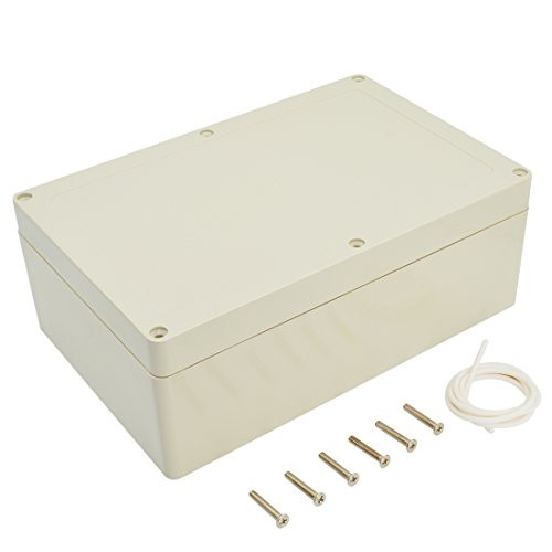 LeMotech Waterproof Dustproof IP65 ABS Plastic Junction Box Universal Electric Project Enclosure Pale, White, 9.0 x 5.9 x 3.4 inch(230 x 150 x 87 mm)