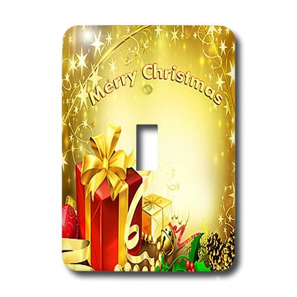 3dRose lsp_4571_1 Merry Christmas Single Toggle Switch