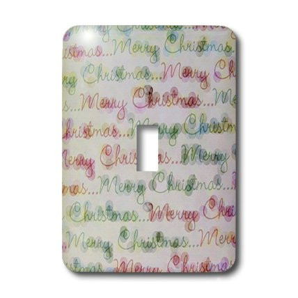 3dRose lsp_31141_1 Christmas Greeting Toggle Switch Multi-Color