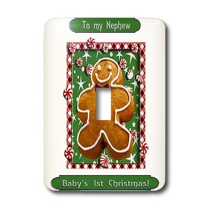 3dRose lsp_37082_1 Gingerbread Boy, Babys First Christmas, Nephew Single Toggle Switch
