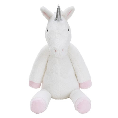 NoJo Super Soft Plush Unicorn with Sparkle Horn, White/Pink/Silver