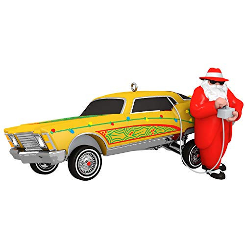 Hallmark Keepsake Christmas 2019 Year Dated Lowrider Ho Santa with Car Musical Ornament (Plays Low Rider Song)