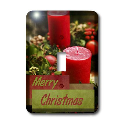 3dRose lsp_34039_1 Christmas Candles Single Toggle Switch