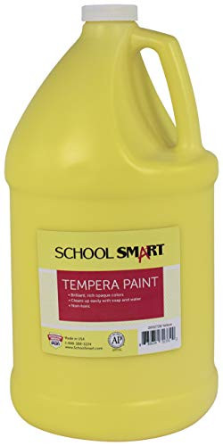 School Smart Tempera Paint, Gallon, Yellow