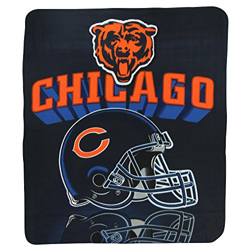 The Northwest Company NFL Chicago Bears Gridiron Fleece Throw, Blue, 50" x 60" The Northwest Company NFL Chicago Bears Gridiron Fleece Throw, Blue, 50" x 60"