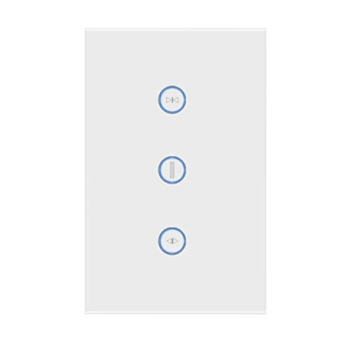 Xenon WiFi Curtain Switch, Smart WiFi Touch Switch,Wireless Remote Control Window Curtain Switch Controller Roller Shutter Switch,Compatible with iOS/Android,Works with Alexa Echo and Google Assistant