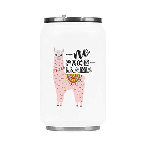 Fashion Stainless Steel Insulated Travel Mug, No Prob-LLama Travel Coffee Mug Tea Cup, Funny Christmas Mug 10.3 Ounce Fashion Stainless Steel Insulated Travel Mug, No Prob-LLama Travel Coffee Mug Tea Cup, Funny Christmas Mug 10.3 Ounce