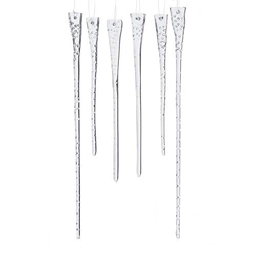 Kurt Adler Glass Handmade Icicles 6 Pieces Box