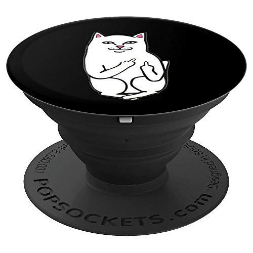 Cat Middle Funny Cat Lover Gift - PopSockets Grip and Stand for Phones and Tablets